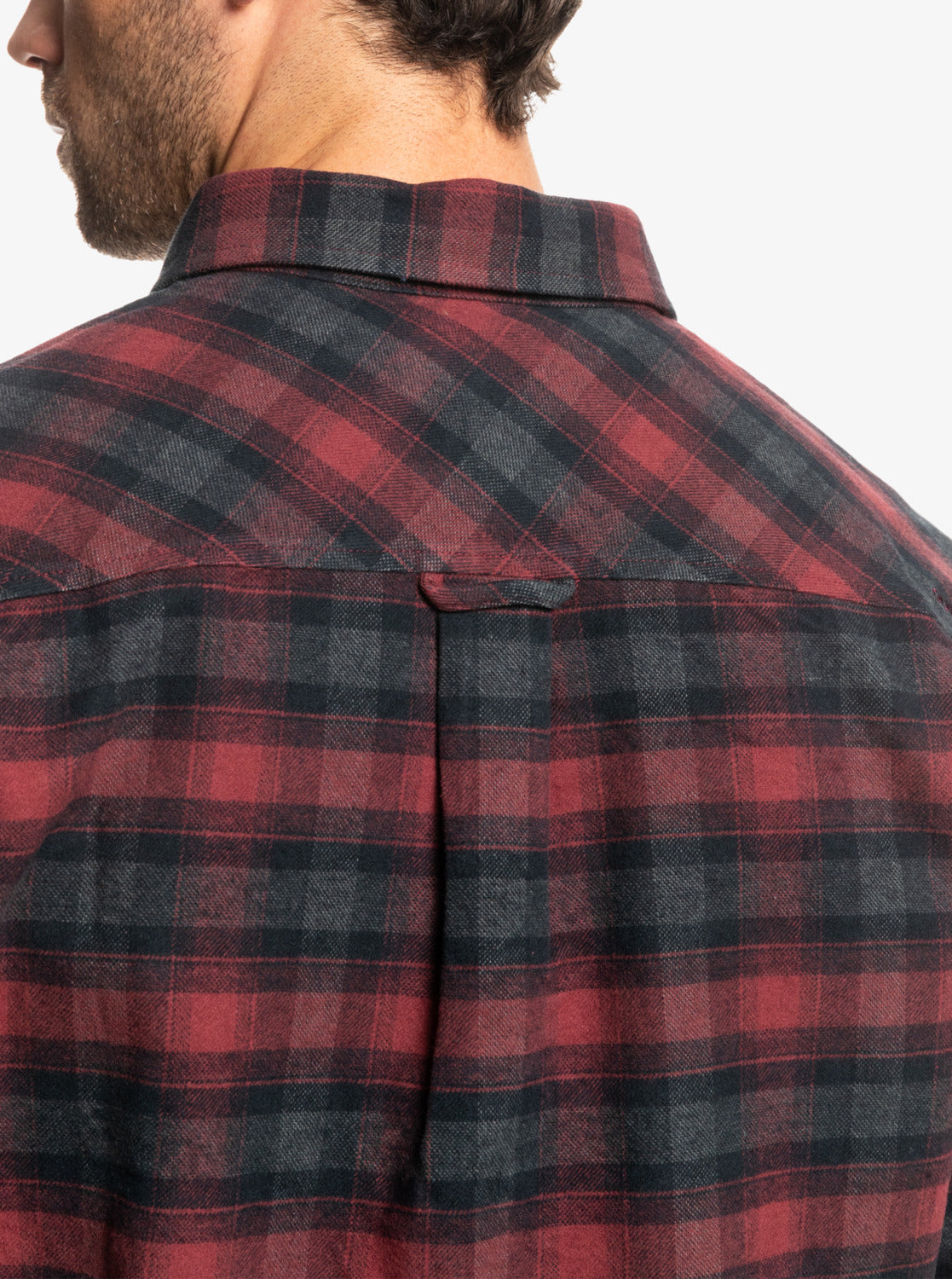 Quiksilver Men's Cliff Edge Flannel Shirt  Color Deep Red Size XL
