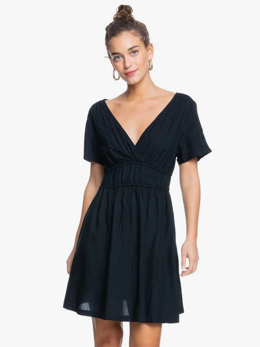 Roxy Juniors Serenity Massage Woven Dress  Color Anthracite Size L