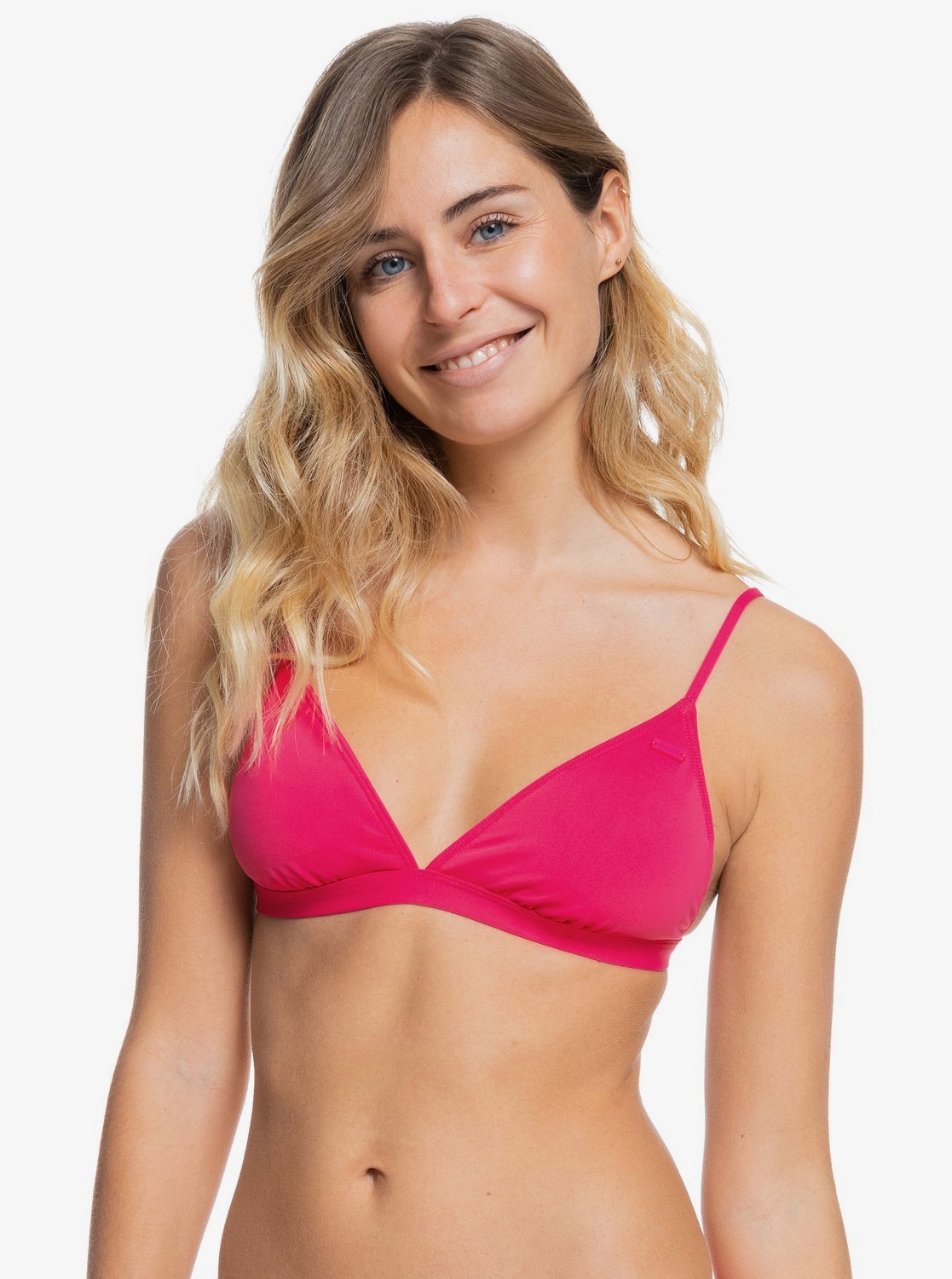 Roxy Juniors Beach Classics Fixed Tri Separate Top  Color Fuchsia Pink Size XS