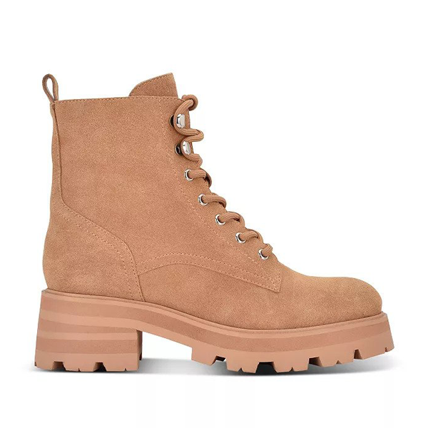 Marc Fisher LTD. Women's Lucien Lace Up Booties   Color Light Natural Size 5.5M