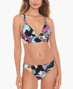Salt Cove Juniors Midnight Bloom Hipster Bikini Bottoms  Color Black Multi Size S