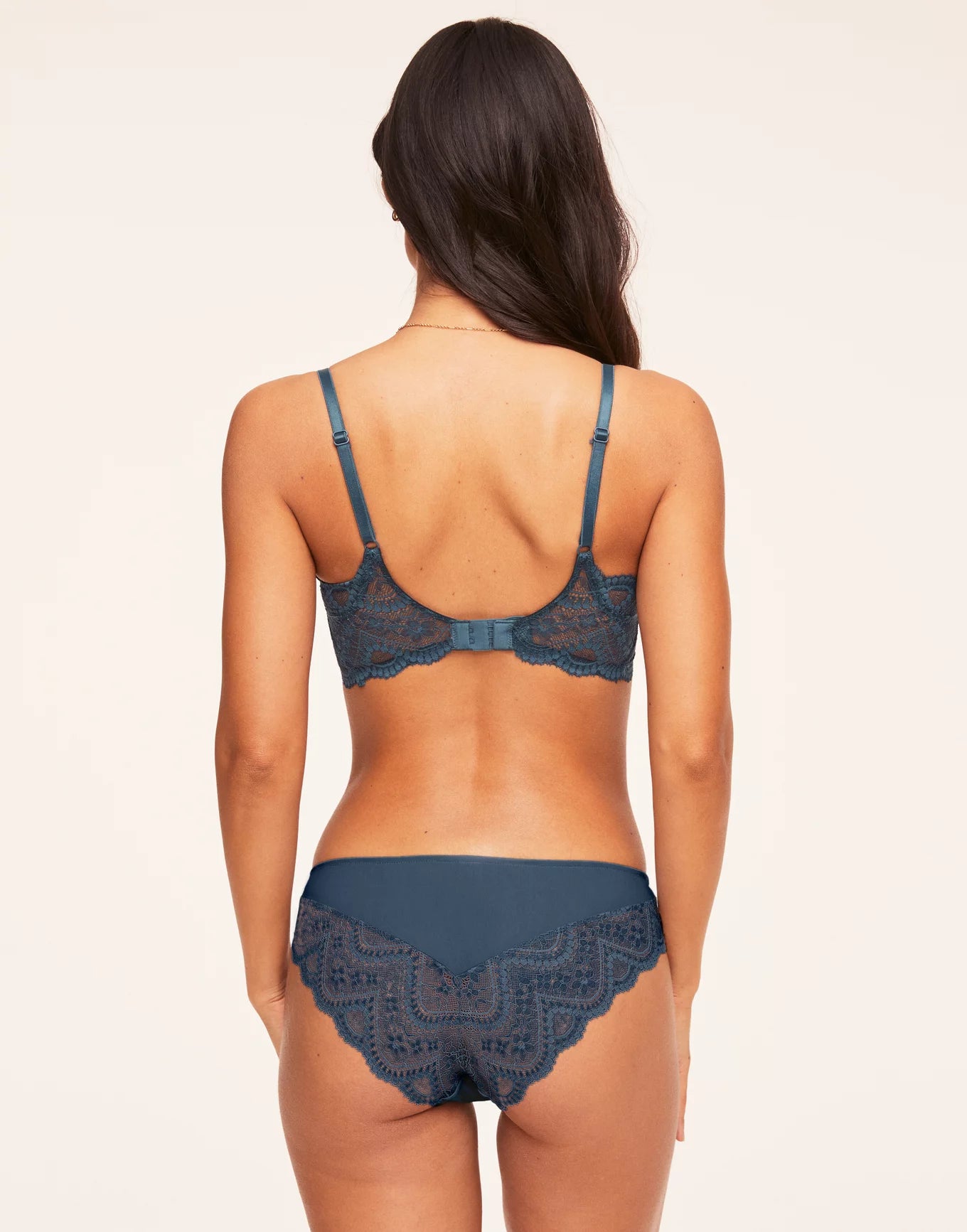 Adore Me Women's Janey Contour Wireless Plunge Bra Dark Blue Size 32D