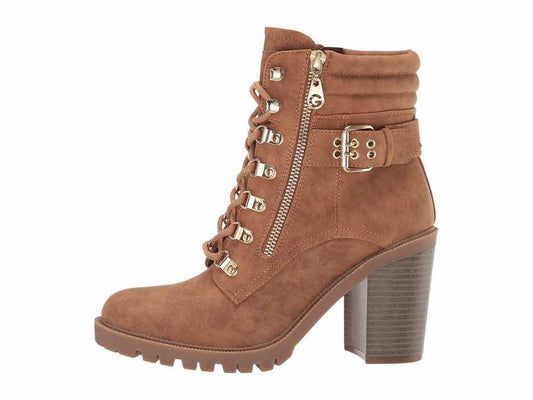 G By Guess Women's Jaylee Lace Up Boots  Color Honey Glaze Size 5M