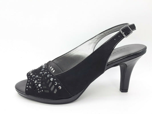 Karen Scott Women's Brooke Slingback Pumps  Color Black Micro Size 7M