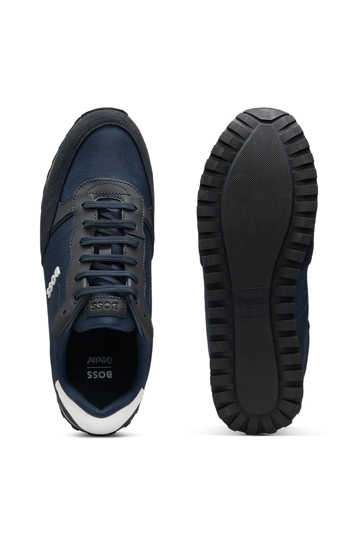 Hugo Boss Men's Parkour Round Toe Shoes  Dark Blue Size 11