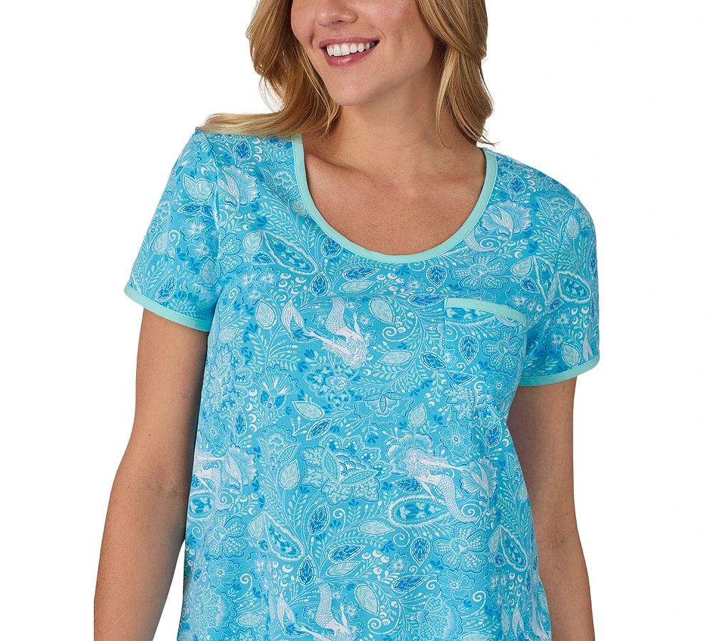 Cuddl Duds Women's 2-Pc. Printed Shortie Boxer Pajamas Set  Novelty Print Size M