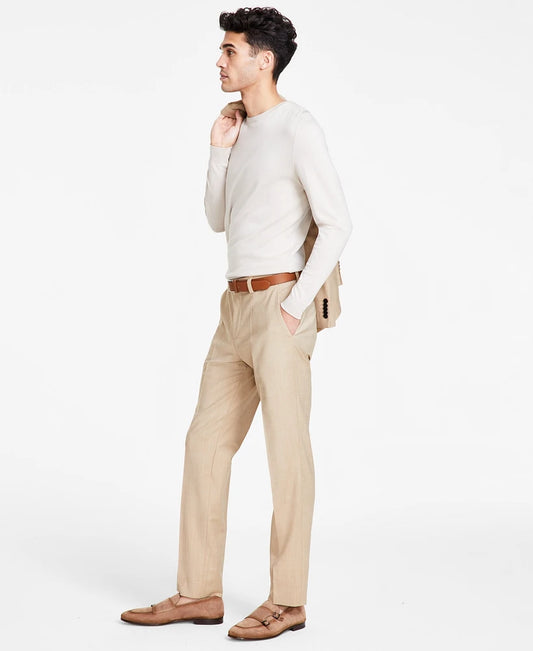 Hugo Boss Men's Modern-Fit Suit Pants  Color Medium Beige Size 34R