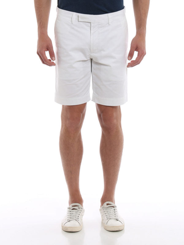 Polo Ralph Lauren Men's Slim Fit Stretch Cotton Shorts  White Size 42