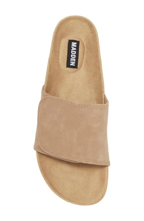 Madden Men Men's Taisto Slide Sandals  Color Taupe Suede Size 7.5
