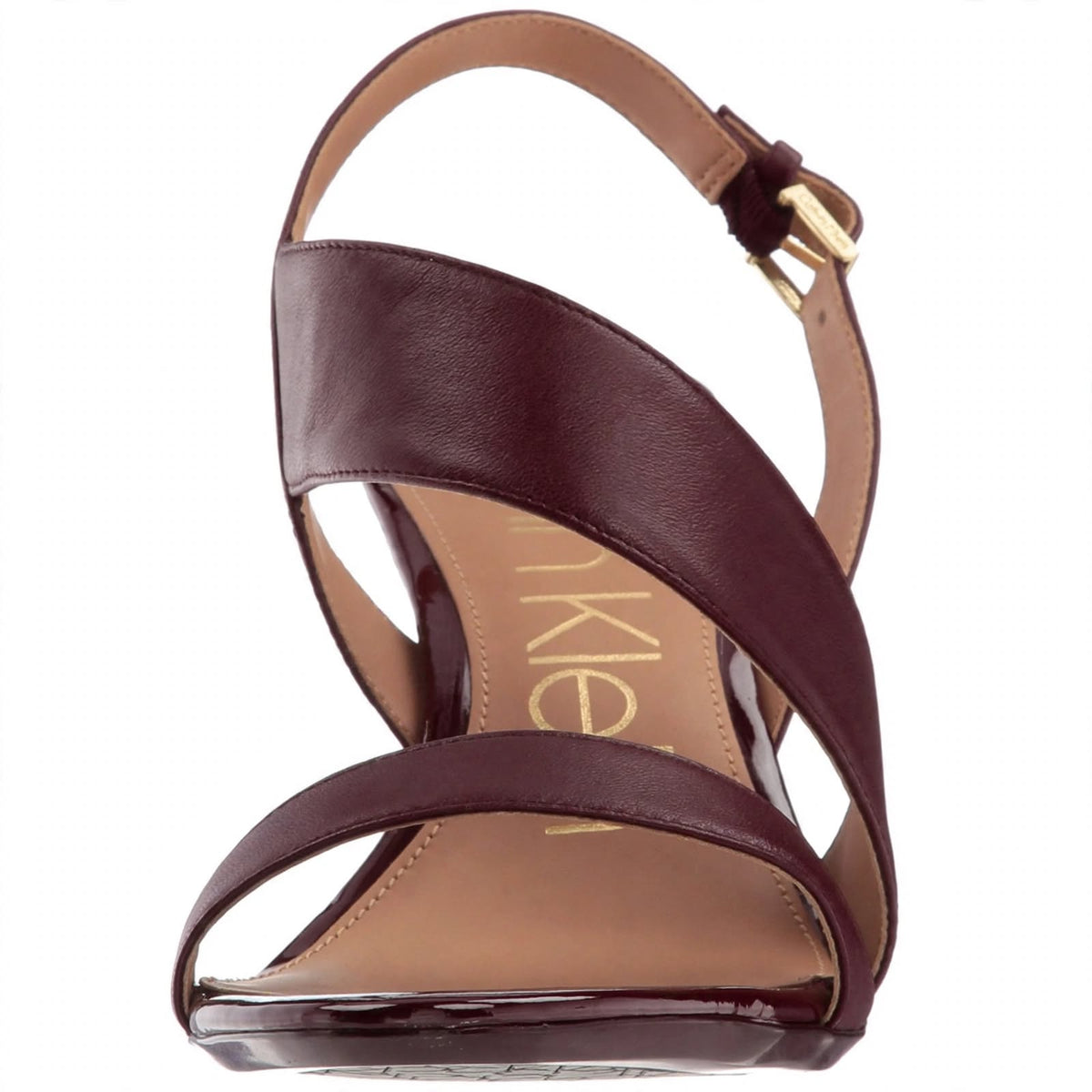 Calvin Klein Women's Lancy Heeled Sandals Bordeaux  Size 10
