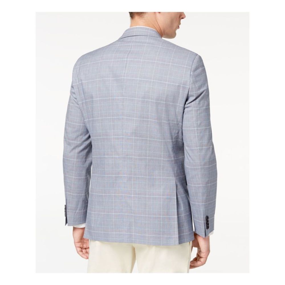 TOMMY HILFIGER Men’s Plaid Blazer Jacket  Blue Plaid Size 40L