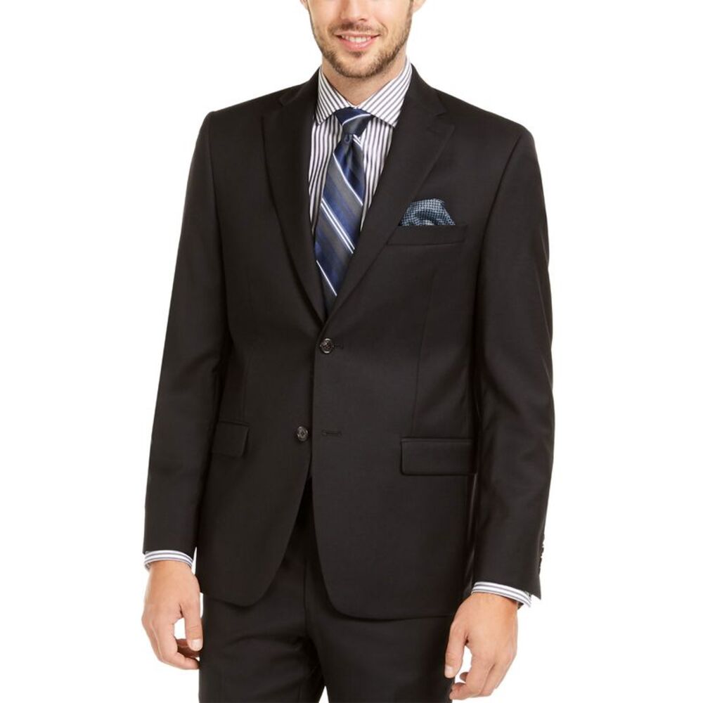 LAUREN RALPH LAUREN Men’s Lattimore Classic-Fit UltraFlex Suit Jacket  Color Black  Size 42R