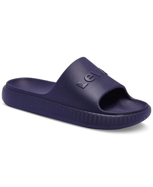Levi's Men's Embossed June Next Slide Sandals  Navy Size 11