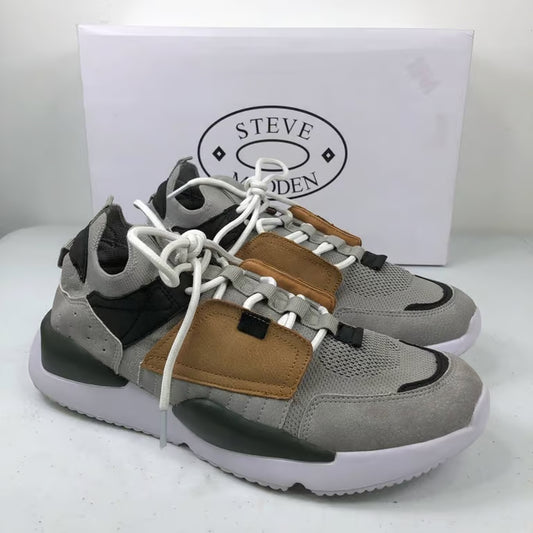 Madden Men's Graner Fabric Low-Top Lace-Up Sneakers  Gray Multi Size 10