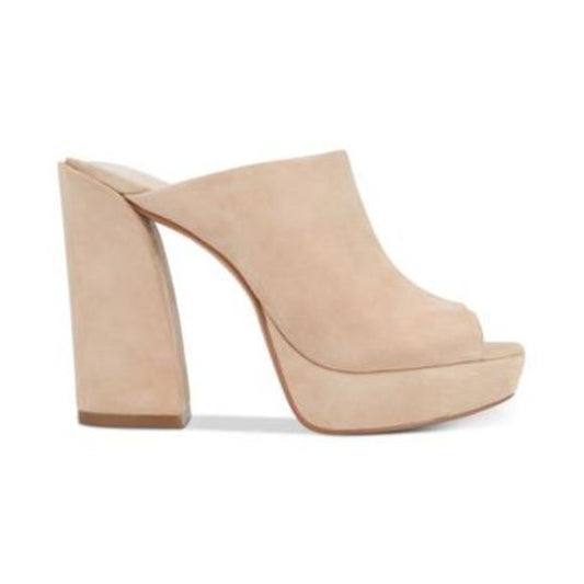 KENNETH COLE NEW YORK Womens Beige Platform Gracen Mules Shoes   Color Buff Size 8.5M