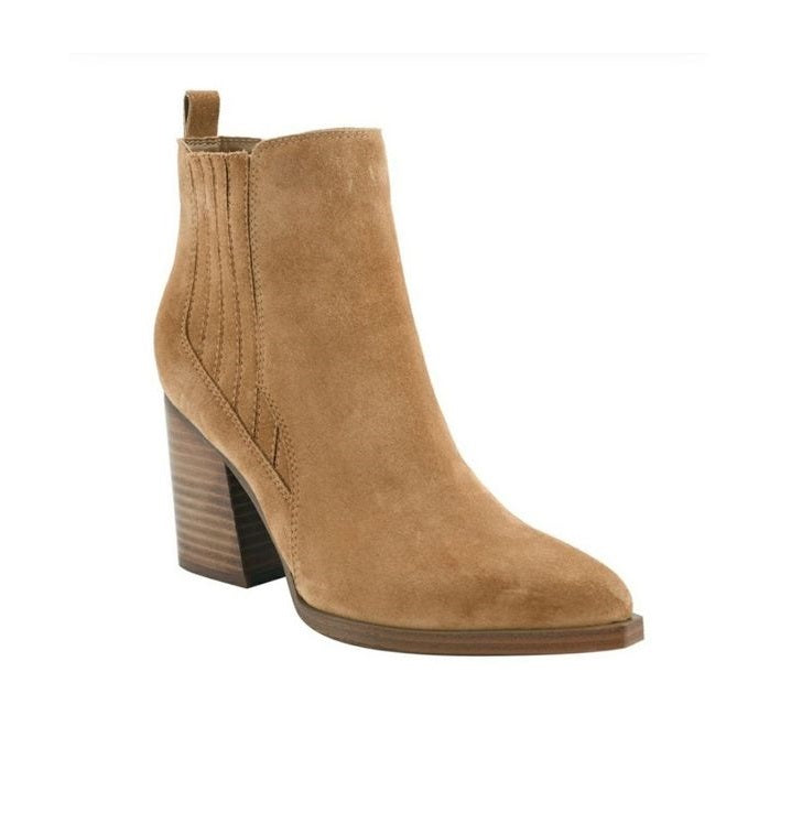 Marc Fisher Women’s Ellard Pointy Toe Bootie Color Natural Multi Suede Size 7M