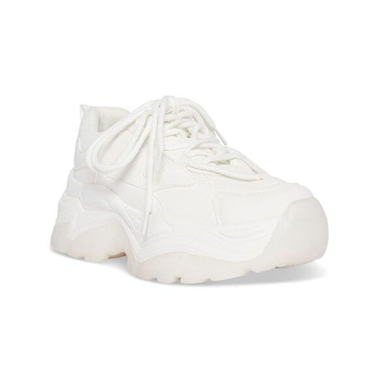 Madden Girl Venomm Lace-Up Chunky Sneakers  White Size 8