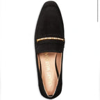 Stuart Weitzman Women's Crystal Deco Jet Loafer Flats Color Black Size EU 38/US 7.5B