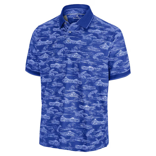Tommy Bahama Men's Islandzone Sport Bay View Polo Shirt  Blue Size L