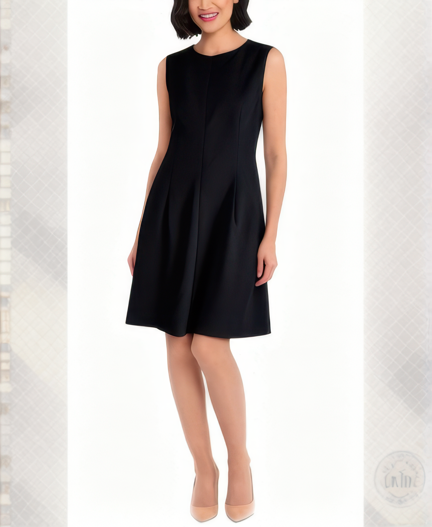 London Times Women's Petite Sheath Dress  Black Size 6P