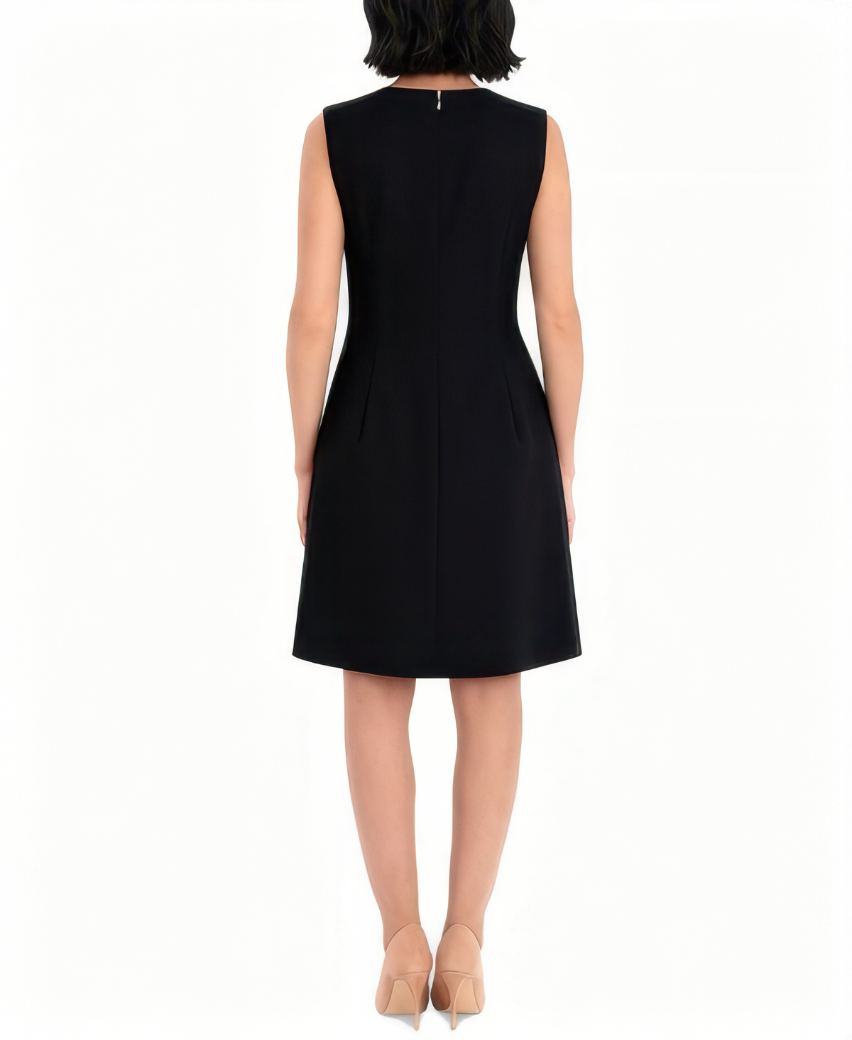 London Times Women's Petite Sheath Dress  Black Size 6P