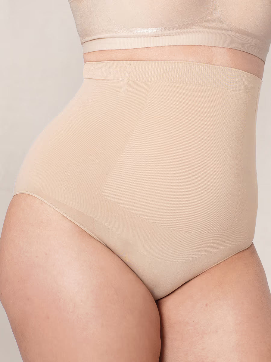 Shapermint Essentials Women's Tummy Control Body Shapewear Panties   Beige Size M/L
