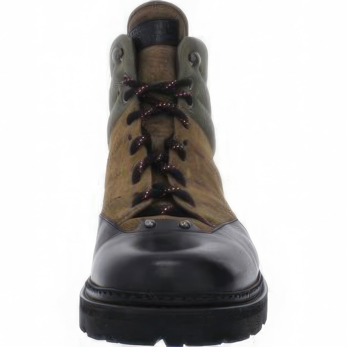 Bally Men's Zeber 24 Suede Lace Up Hiking Boots  Color Tan/Green/Black Size 12D