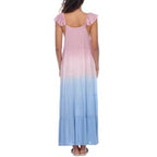 Raviya Ombre Maxi Coverup Dress  Color Mauve Ombre Size L