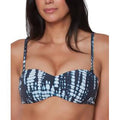 Bar III Tie Dye For Printed Bandeau Bikini Top  Color Ink Well Size M