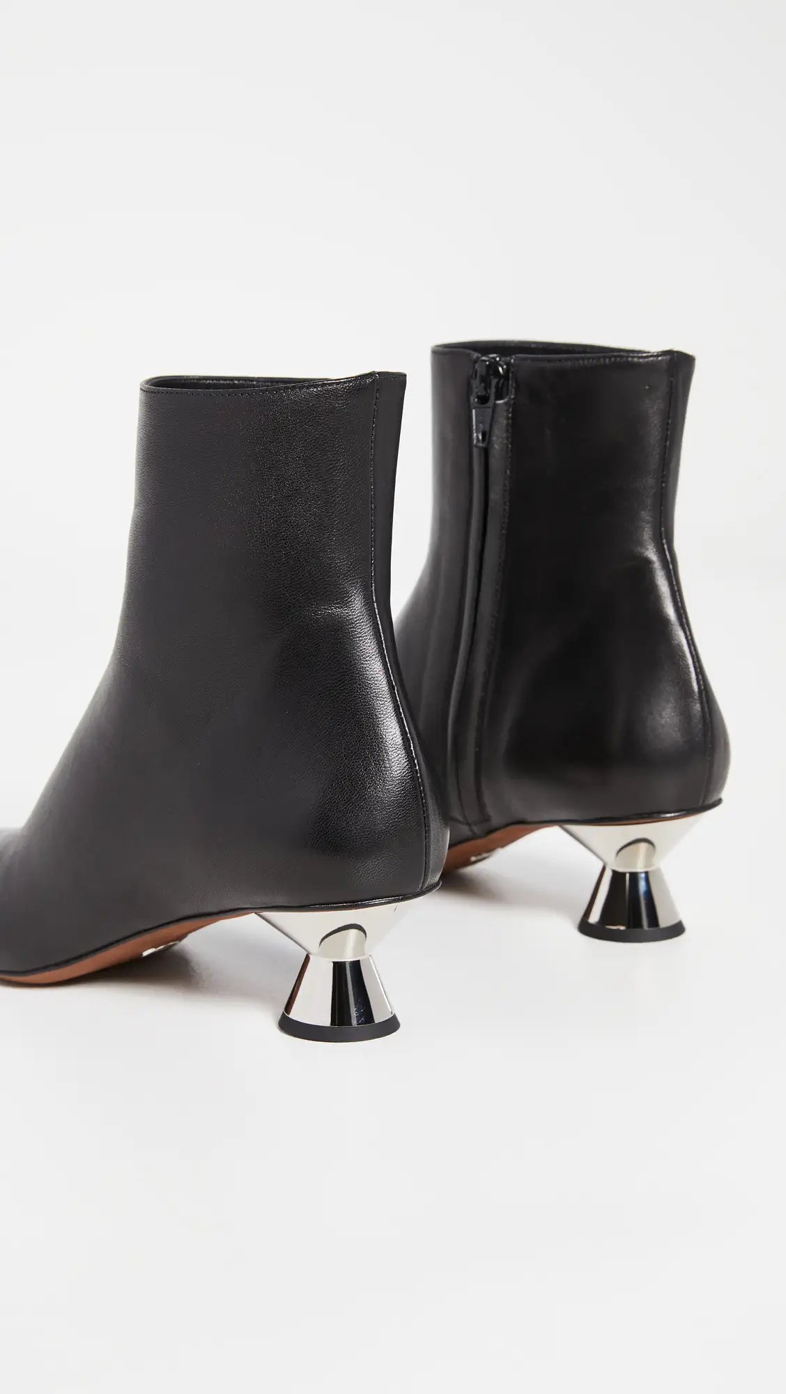 Proenza Schouler Low Heel Ankle Booties w/ Cone Heel  Color Black Size EU 36/US 5.5