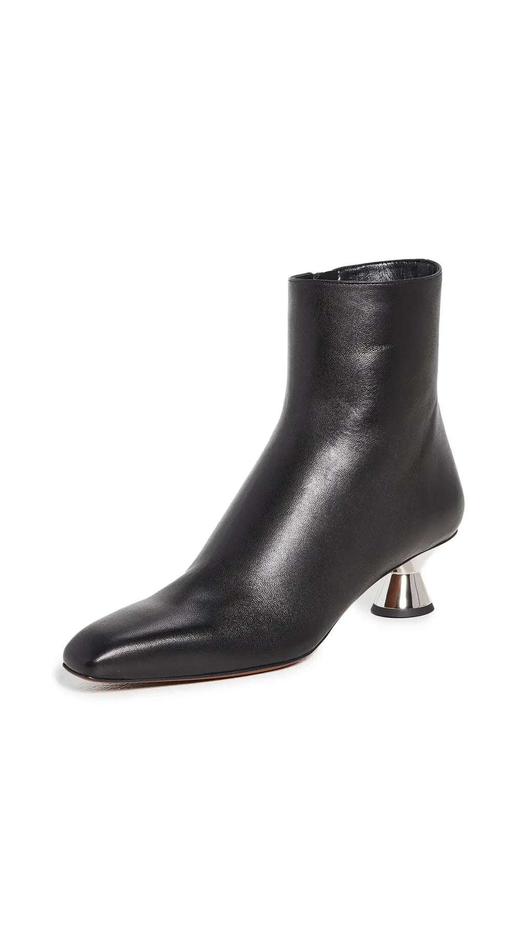 Proenza Schouler Low Heel Ankle Booties w/ Cone Heel  Color Black Size EU 36/US 5.5