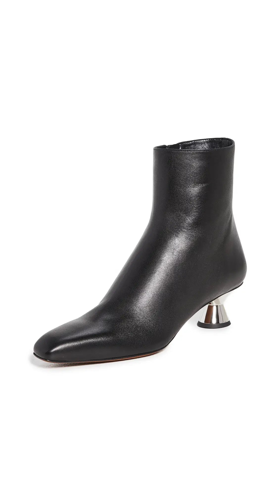 Proenza Schouler Low Heel Ankle Booties w/ Cone Heel  Color Black Size EU 36/US 5.5