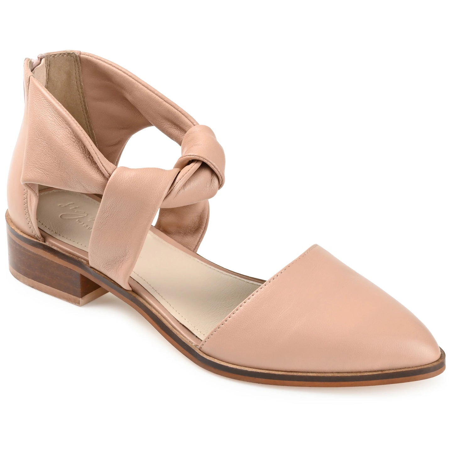 Journee Signature Women's Tayler Tru Comfort Foam Leather Heels  Color Blush Size 9M