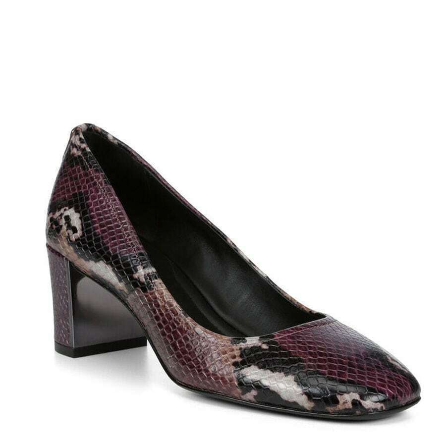 Donald Pliner  Women's Corin Painted Snake Leather Pumps Plum Size 7