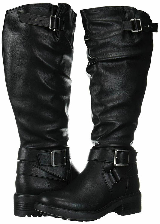 Carlos by Carlos Santana Women's Sabina Knee High Wide-Calf Boot  Color Black WC Size 5.5M
