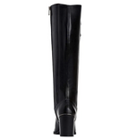 Alfani Nellie Leather Closed Toe Knee High Riding Boots  Black Leather Size 10