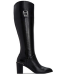 Alfani Nellie Leather Closed Toe Knee High Riding Boots  Black Leather Size 10