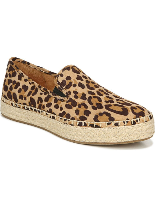 Dr. Scholl's Womens Beige Stretch Far Out Platform Slip On Loafers  Color Beige Leopard Size 8M