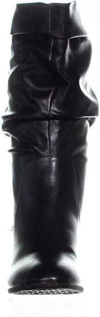 Esprit Women's Oliana Faux Leather Slouchy Mid-Calf Boots  Color Black Size 9M