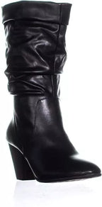 Esprit Women's Oliana Faux Leather Slouchy Mid-Calf Boots  Color Black Size 9M