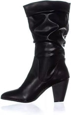 Esprit Women's Oliana Faux Leather Slouchy Mid-Calf Boots  Color Black Size 9M
