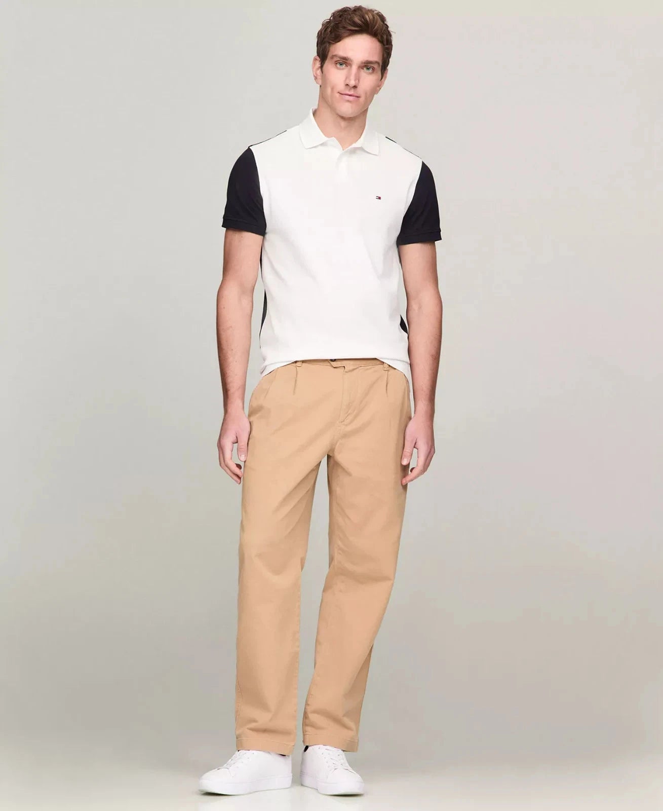 Tommy Hilfiger Men's Regular-Fit Back Flag Polo Shirt  White Size S (No Tag)
