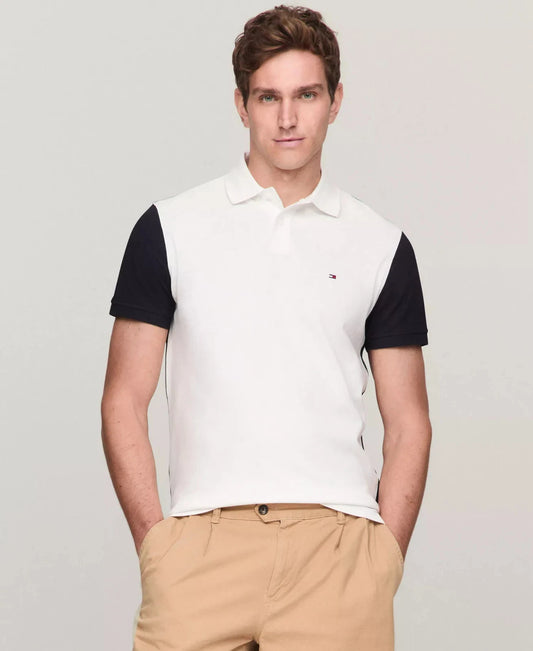 Tommy Hilfiger Men's Regular-Fit Back Flag Polo Shirt  White Size S (No Tag)