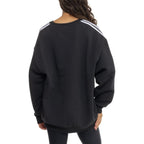 adidas Women's Plus Size 3-Stripes Fleece Sweatshirt  Black Size 2X