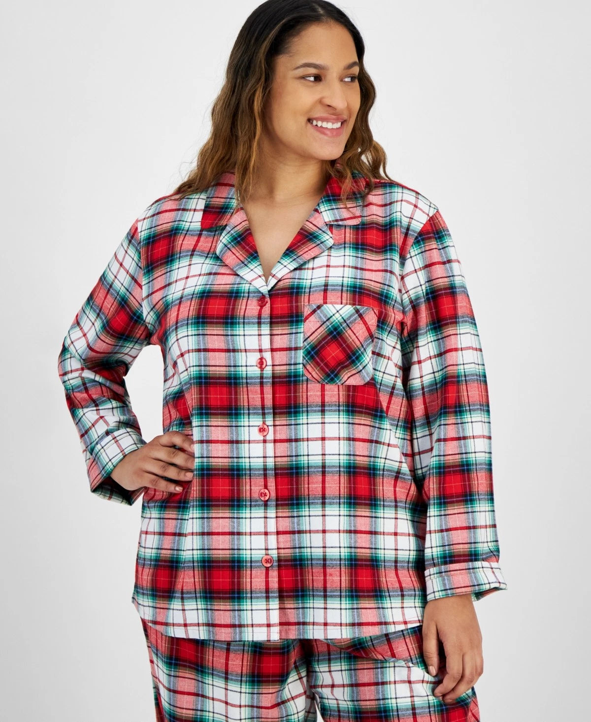 Holiday Lane Plus Size Notch Collar Matching Family Pajamas Set  Winterton Plaid Size 3X