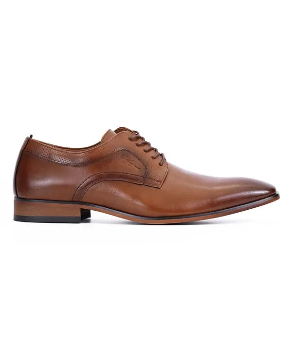 Tommy Hilfiger Men's Soli Lace-Up Dress Oxfords  Medium Brown Size 10 (Returned)