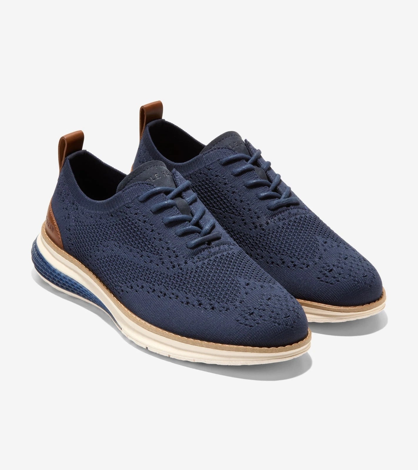 Cole Haan Men's Originalgrand Energyweave Stitchlite Wing Oxfords  Navy Blazer Size 12