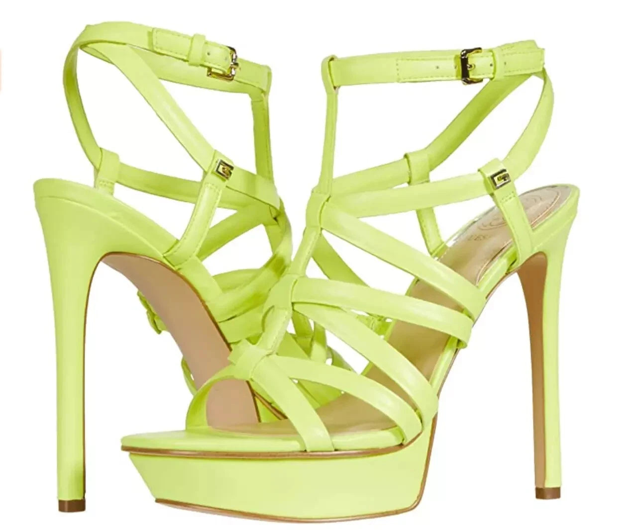 GUESS Women's Eleri Heeled Sandals Yellow Size 10