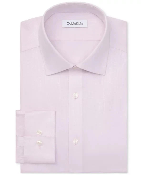 Calvin Klein Men's Steel Stretch Slim-Fit Dress Shirt  Pink 15.5 34/35