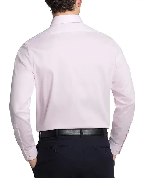 Calvin Klein Men's Steel Stretch Slim-Fit Dress Shirt  Pink 15.5 34/35